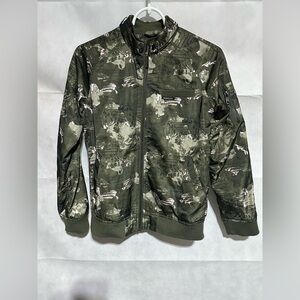 Members Only Youth Jacket 14 Camo Green Pink Full Zip Bomber Satin Retro Boys